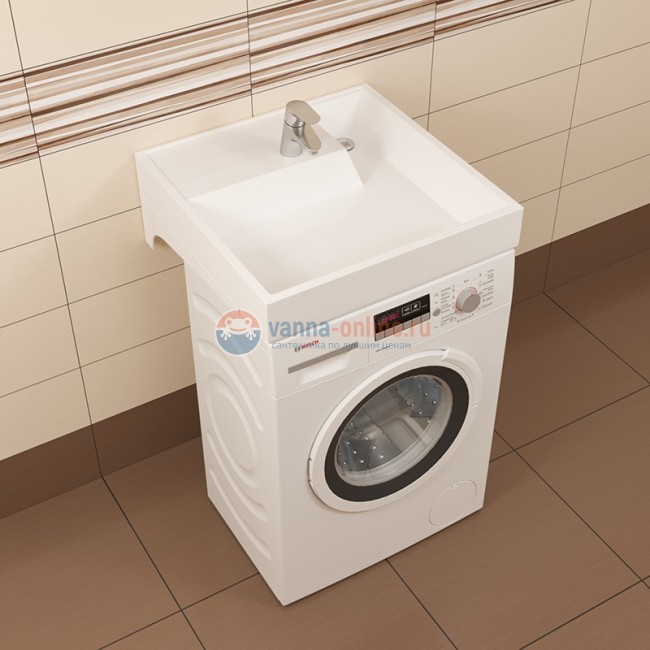 Раковина СанТа Юпитер 900117, 60x50 см, над стиральной машиной