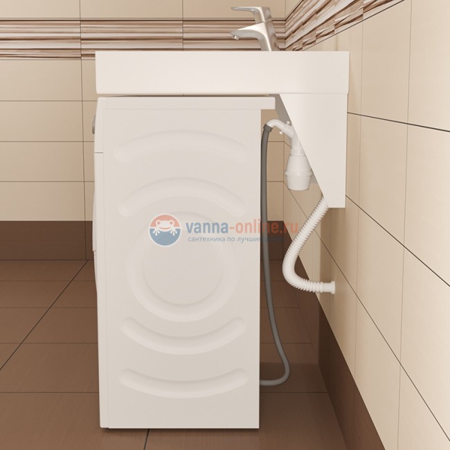 Раковина СанТа Юпитер 900117, 60x50 см, над стиральной машиной