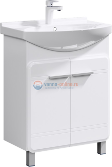 Тумба под раковину Aqwella Корсика 65, напольная, белый, Kor.01.06