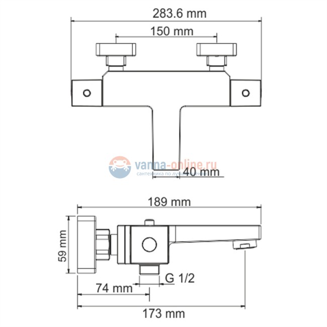 Смеситель термостатический WasserKRAFT АIme 1511 Thermo для ванны и душа, хром Смеситель термостатический WasserKRAFT АIme 1511 Thermo для ванны и душа, хром