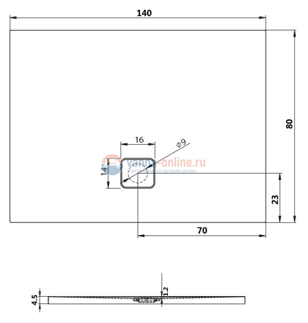 Душевой поддон Riho Basel 408 140 x 80 см DC180050000000S акриловый, прямоугольный, цвет белый