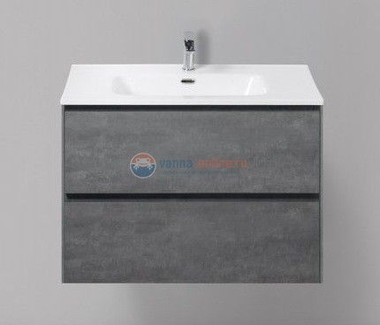 Тумба с раковиной BelBagno Pietra PIETRA-800-2C-SO-SCM, 80 х 46 х 55 см, цвет серый (stucco cemento)