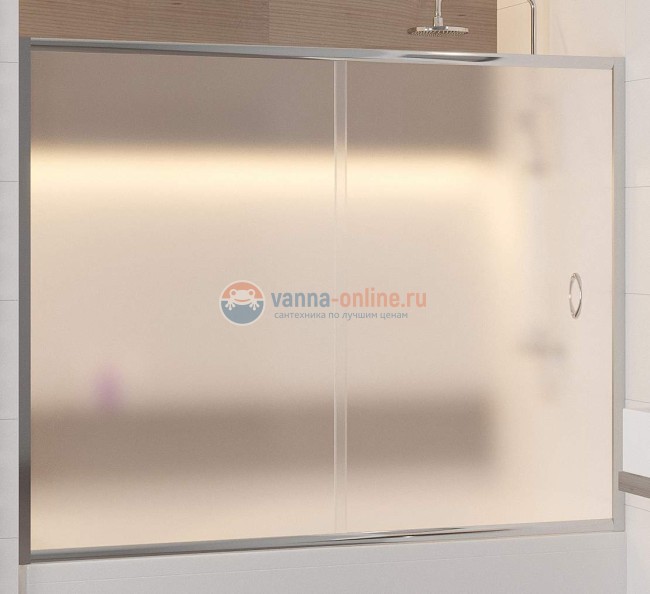 Шторка на ванну RGW SC-62, 01116217-21, 170 x 150 см стекло матовое, хром