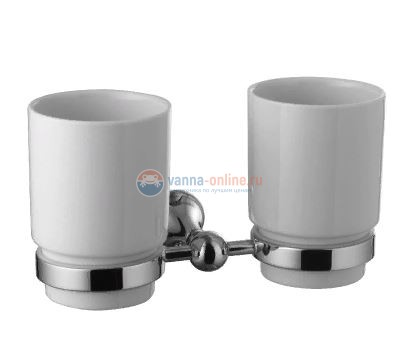 Стакан с держателем Lemark Standard LM2142C, двойной Стакан с держателем Lemark Standard LM2142C, двойной