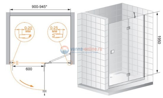 Душевая дверь Cezares CRYSTAL-B-12-120-C-Cr, профиль-хром Душевая дверь Cezares CRYSTAL-B-12-120-C-Cr, профиль-хром