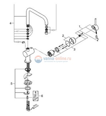 Смеситель Grohe Minta 32488000 для кухонной мойки Смеситель Grohe Minta 32488000 для кухонной мойки