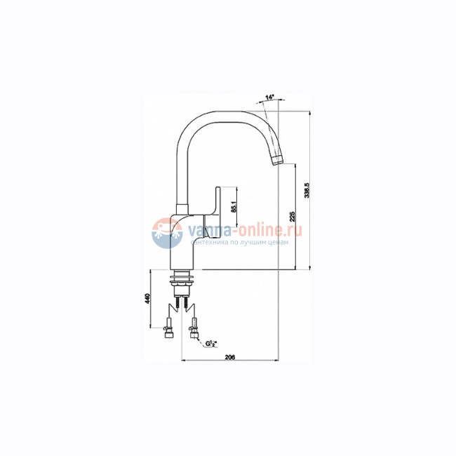 Смеситель для кухни Timo Polo 0166FN-U chrome