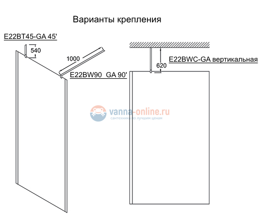 Душевое ограждение Jacob Delafon Contra C22WP100L/R-MZ 140 см, правое