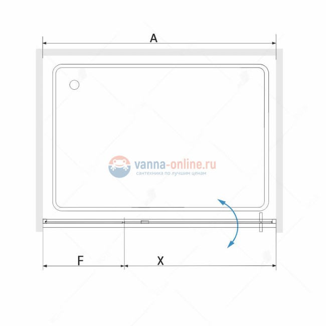 Душевая дверь RGW SV-03 06320312-11 120 х 200 см распашная, стекло прозрачное, хром