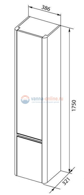 Пенал Aquanet Вилора 40 00196946 подвесной