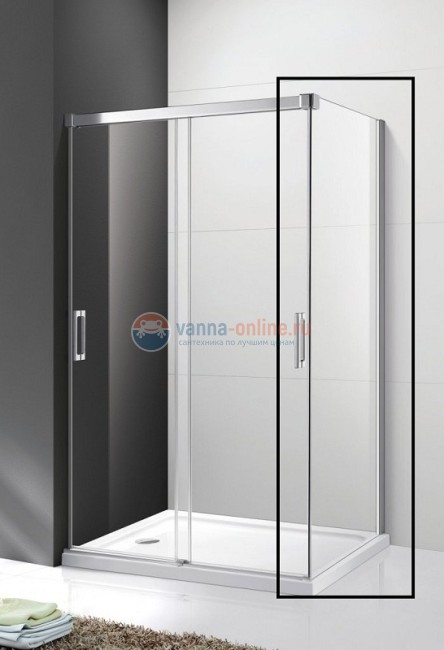 Универсальная боковая панель Cezares Tandem-soft TANDEM-SOFT-FIX-80-P-Cr-L/R, 80 х 190 см, стекло матовое, цвет профиля хром Универсальная боковая панель Cezares Tandem-soft TANDEM-SOFT-FIX-80-P-Cr-L/R, 80 х 190 см, стекло матовое, цвет профиля хром