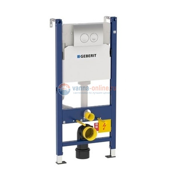 Инсталляция Geberit 458.124.21.1, с безободковым унитазом Geberit Renova 203050000, сиденье микролифт, комплект 