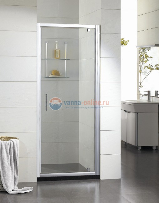 Душевая дверь в нишу Bravat Drop BD090.4110A, 90 x 200 см, распашная, стекло прозрачное, хром Душевая дверь в нишу Bravat Drop BD090.4110A, 90 x 200 см, распашная, стекло прозрачное, хром