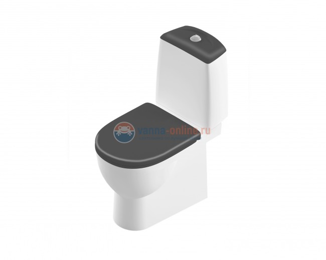 Напольный унитаз Sanita Luxe Best Color Black BSTSLCC06100522 крышка микролифт Напольный унитаз Sanita Luxe Best Color Black BSTSLCC06100522 крышка микролифт