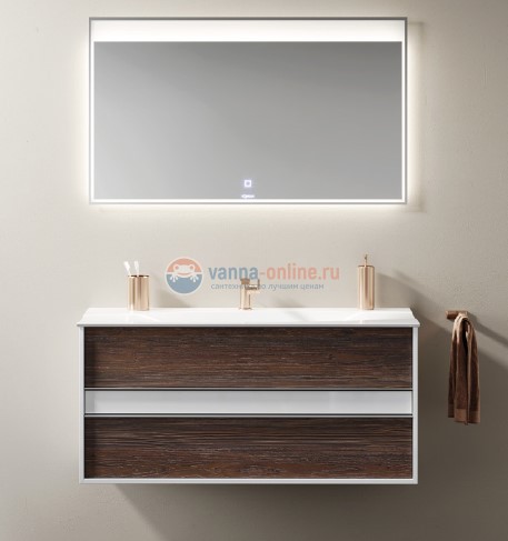 Тумба под раковину Clarberg Evolution 120 EV0112CD, цвет - белый/крафт темный