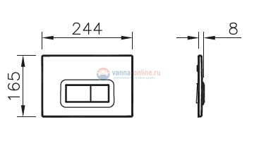 Кнопка смыва VitrA 740-0680 хром