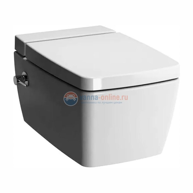 Чаша подвесного безободкового унитаза Vitra Metropole 7672B003-1687 с функцией биде и встроенным смесителем