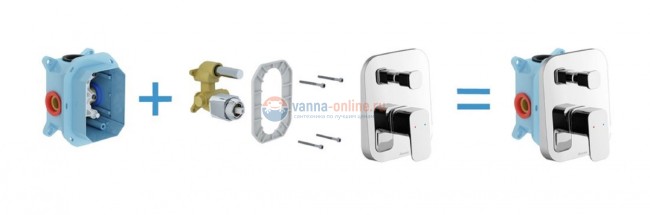 Смеситель для ванны и душа Ravak 10° Free -TD F 065.00 для R-box, хром Смеситель для ванны и душа Ravak 10° Free -TD F 065.00 для R-box, хром