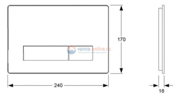 Клавиша Mepa Orbit 421844, белый/со стеклянными вкладышами