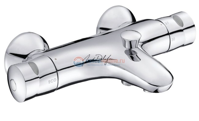 Смеситель Jacob Delafon Stomb E71071 для ванны и душа термостатический с эксцентриками Смеситель Jacob Delafon Stomb E71071 для ванны и душа термостатический с эксцентриками