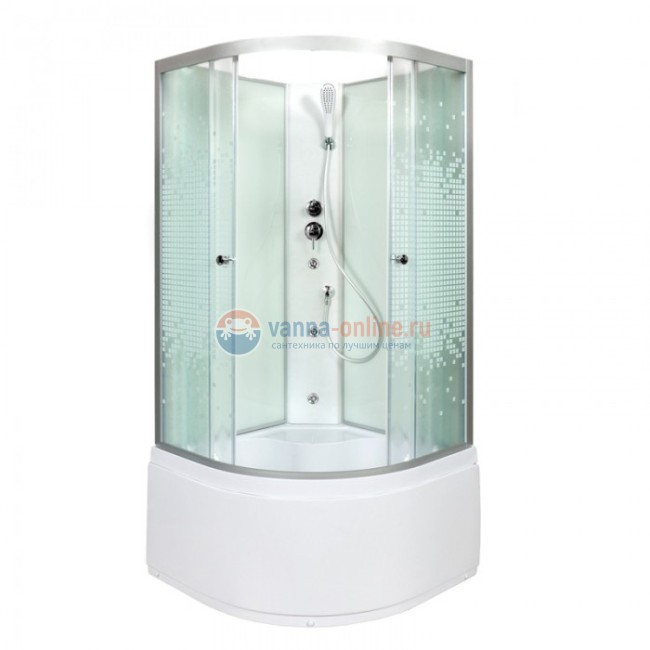 Душевая кабина Deto L 980 N 80 x 80 см, без крыши, с гидромассажем