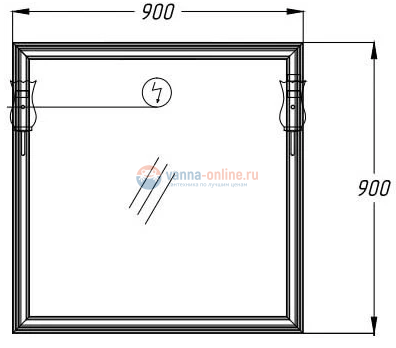 Зеркало Opadiris Санрайз 90 Z0000006353 слоновая кость