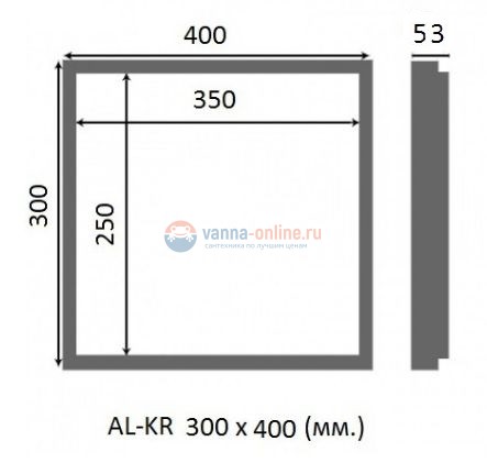Сантехнический люк под плитку Люкер AL-KR ширина 40 см, высота 30 см