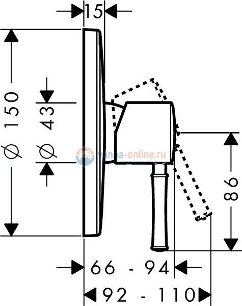 Смеситель Hansgrohe Talis Classic 14165000 для душа