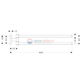 Полотенцедержатель Hansgrohe Logis 40512820, шлифованый никель Полотенцедержатель Hansgrohe Logis 40512820, шлифованый никель