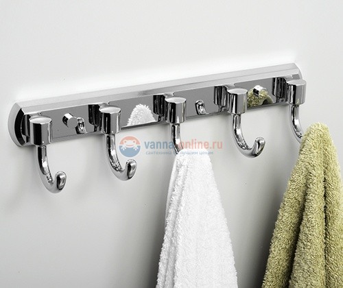 Крючок настенный WasserKRAFT Oder 3075, 5 крючков Крючок настенный WasserKRAFT Oder 3075, 5 крючков