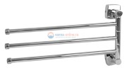 Полотенцедержатель Fixsen Kvadro FX-61302A-3 поворотный, тройной, хром