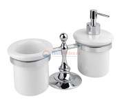 Стакан и диспенсер настольные Cezares Olimp TDT-01-M цвет хром, ручки металл Стакан и диспенсер настольные Cezares Olimp TDT-01-M цвет хром, ручки металл