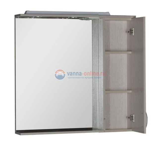 Зеркало-шкаф Aquanet Донна 90 00169179, правый, цвет венге