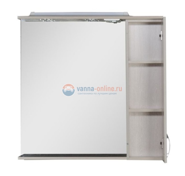 Зеркало-шкаф Aquanet Донна 90 00169179, правый, цвет венге