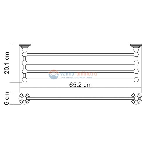 Полка для полотенец WasserKRAFT Ammer 7011