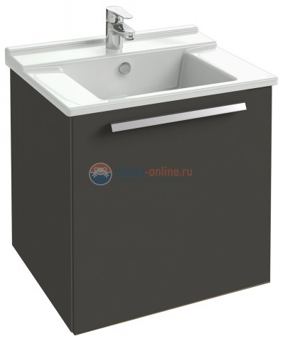 Тумба под раковину Jacob Delafon Struktura 80 EB1285-N14, цвет - серый антрацит, 1 ящик, 77 х 47 х 56 см