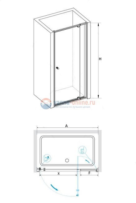Душевая дверь RGW PA-02B, 04080200-14, 100 х 185 см распашная, черный Душевая дверь RGW PA-02B, 04080200-14, 100 х 185 см распашная, черный