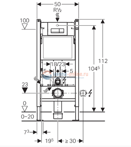 Инсталляция Geberit с безободковым унитазом BelBagno Sfera-R BB513CH, сиденье микролифт, комплект