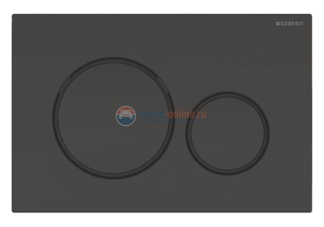 Клавиша Geberit Sigma 20, 115.882.DW.1, черный/черный матовый