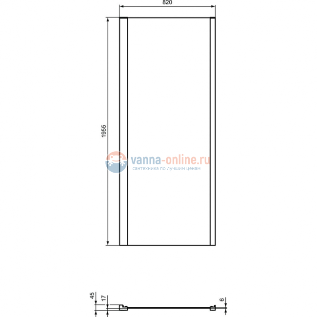 Фиксированная боковая панель 85 см Ideal Standard CONNECT 2 L K9301V3 Фиксированная боковая панель 85 см Ideal Standard CONNECT 2 L K9301V3