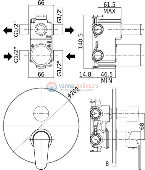 Смеситель Paffoni Green GR018CR для душа Смеситель Paffoni Green GR018CR для душа