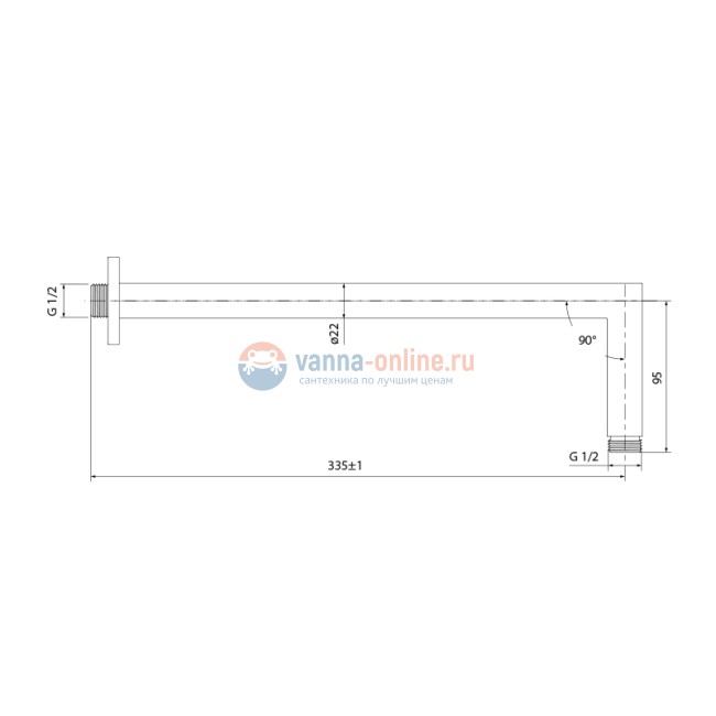 Кронштейн верхнего душа Iddis 001SB33i61 Кронштейн верхнего душа Iddis 001SB33i61