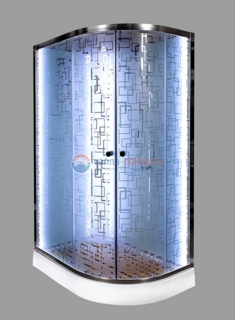 Душевая кабина Deto Em EM1512 L/R N LED 120 x 80 см, без крыши, с Led подсветкой