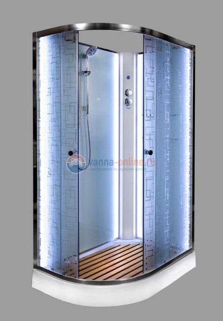 Душевая кабина Deto Em EM1512 L/R N LED 120 x 80 см, без крыши, с Led подсветкой