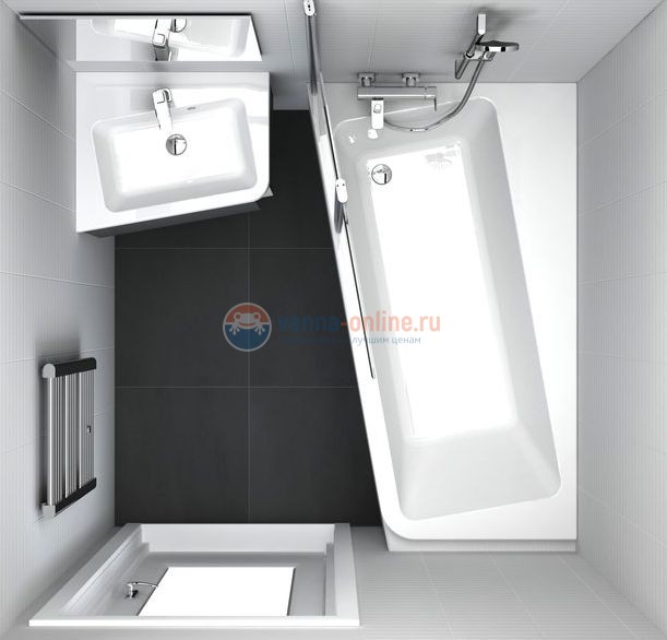 Акриловая ванна Ravak 10° угловая, правая 170 х 100 см, белая, C821000000