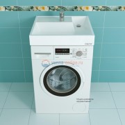 Раковина СанТа Юпитер 900116, 60x60 см, над стиральной машиной