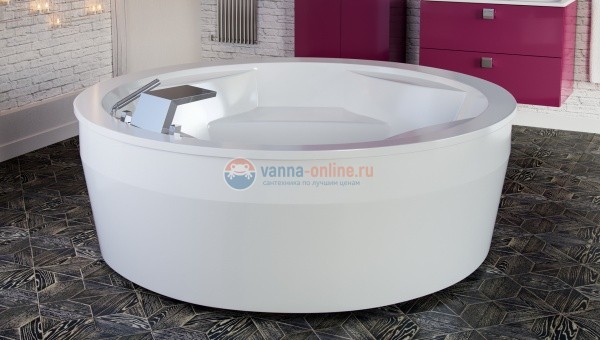 Ванна из литьевого мрамора Astra-Form Аврора, 185 х 185 см, белый