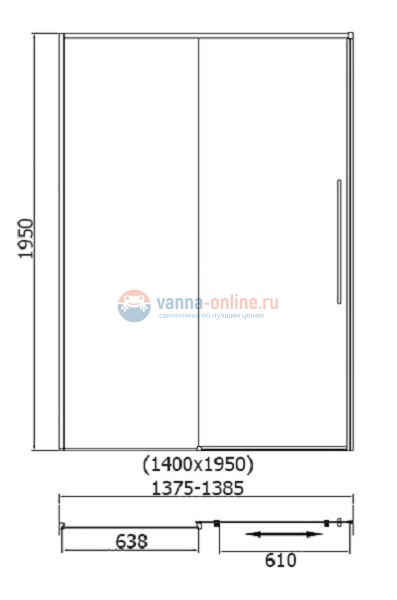 Душевая дверь RGW SV-12 32321214-11 140 х 195 см, хром