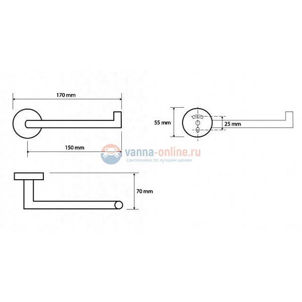 Держатель туалетной бумаги Bemeta Dark 104212030 17 x 7 x 5.5 см без крышки, черный Держатель туалетной бумаги Bemeta Dark 104212030 17 x 7 x 5.5 см без крышки, черный
