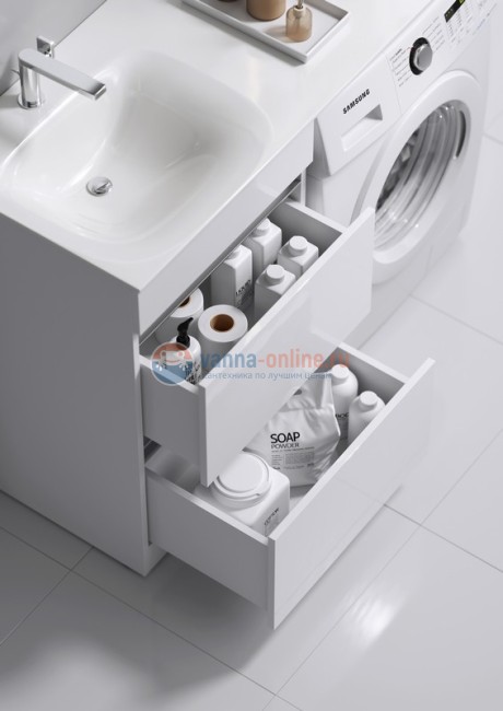 Тумба с раковиной Aqwella Form 55, FOR01052, для установки со стиральной машиной